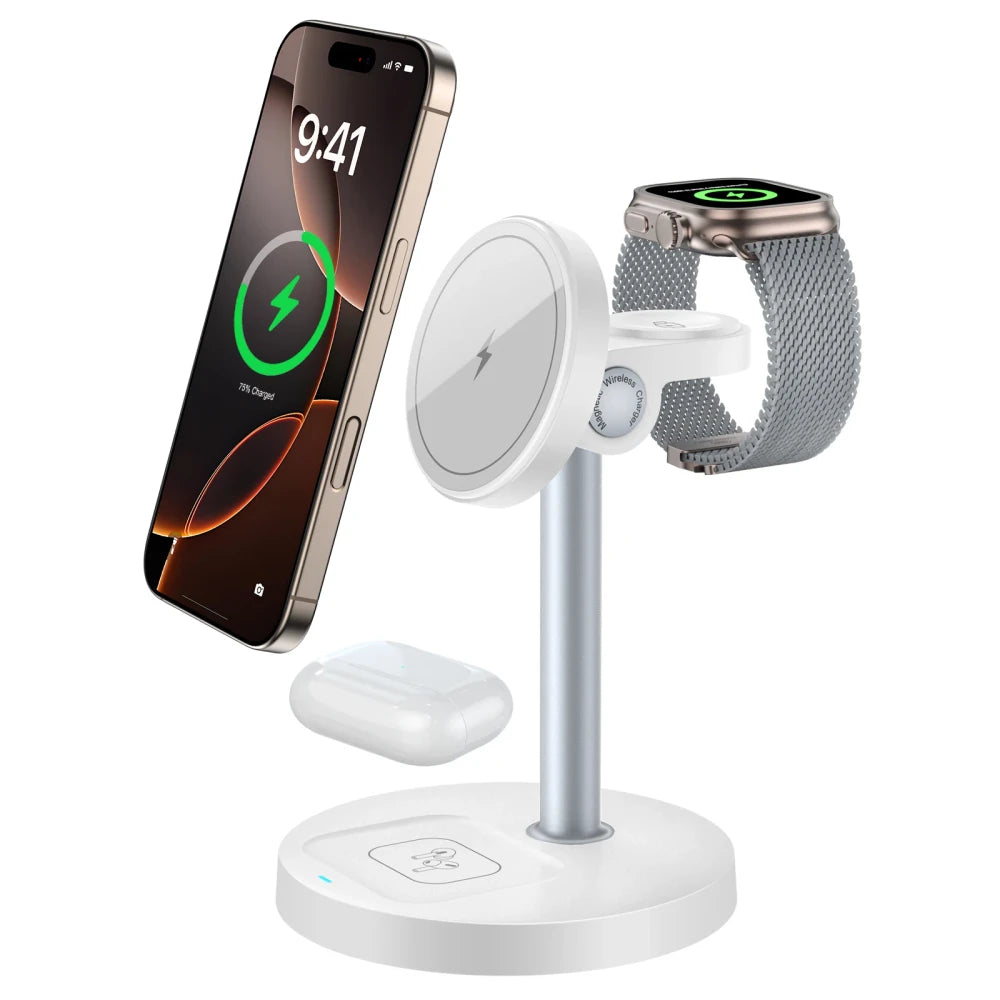 Magnetic 3-in-1 Wireless Charging Stand