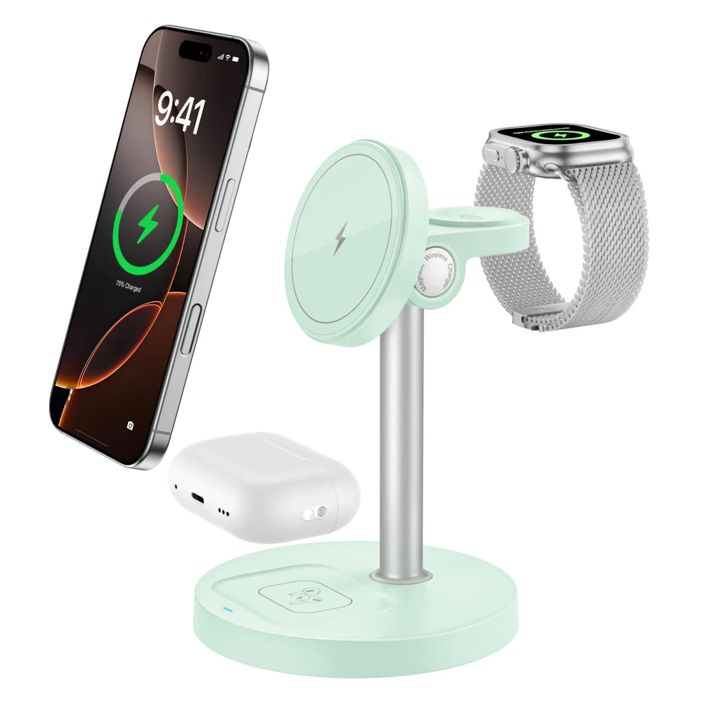 Magnetic 3-in-1 Wireless Charging Stand