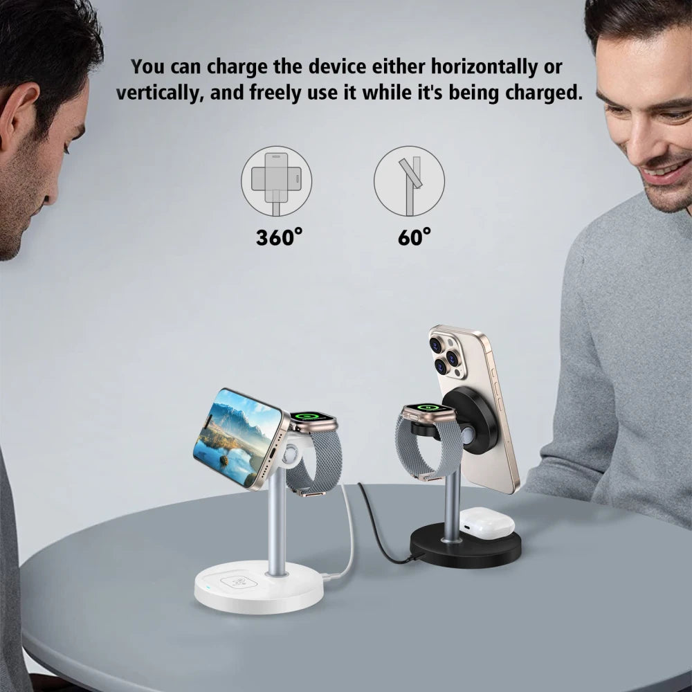 Magnetic 3-in-1 Wireless Charging Stand