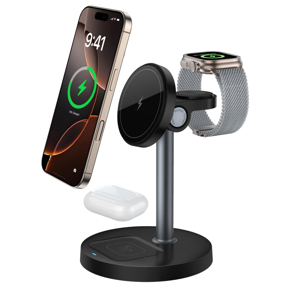 Magnetic 3-in-1 Wireless Charging Stand