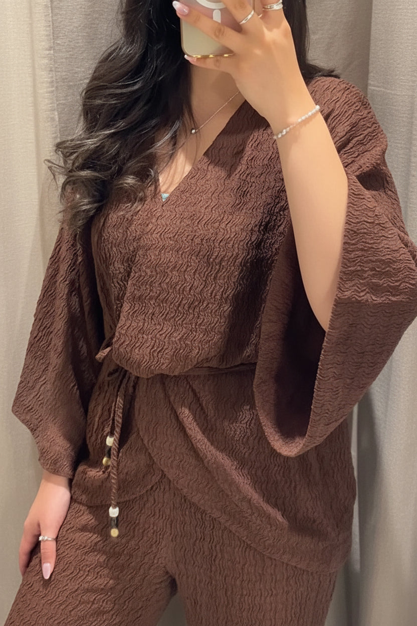 Conjunto loungewear texturizado