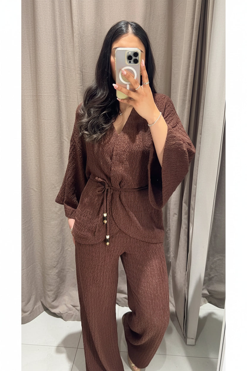 Conjunto loungewear texturizado