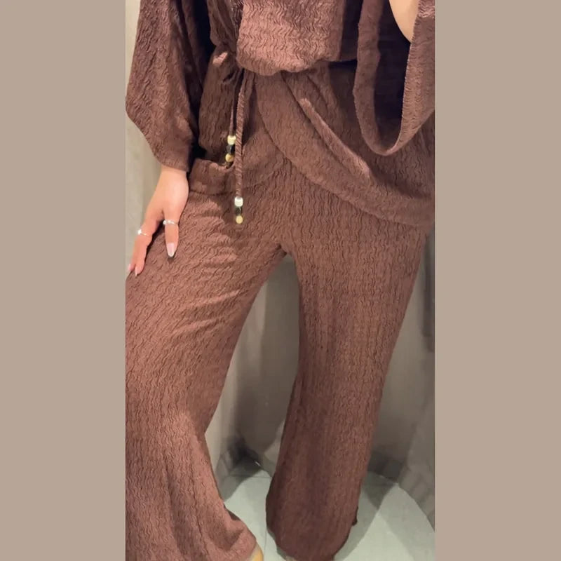 Conjunto loungewear texturizado