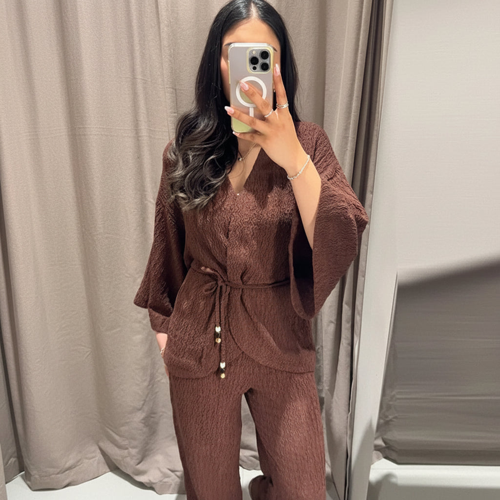 Conjunto loungewear texturizado