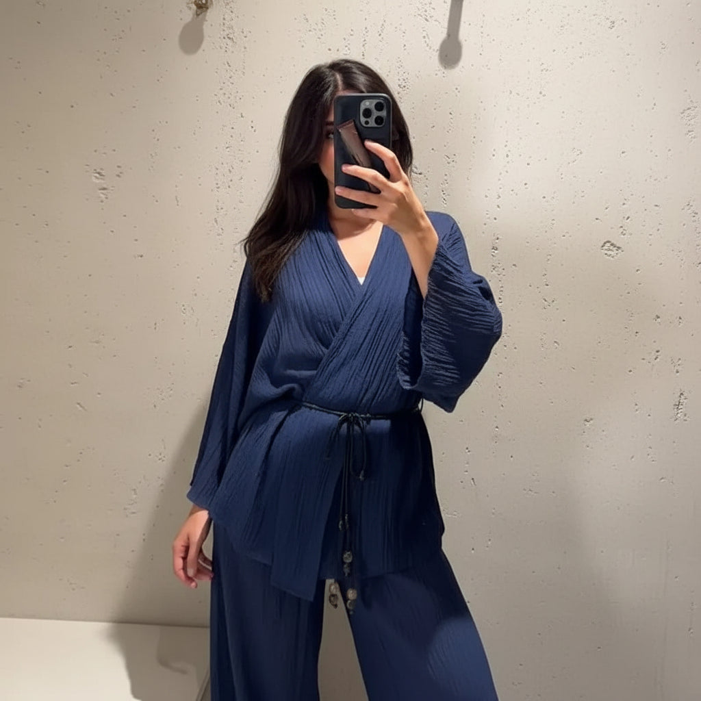 Conjunto loungewear texturizado