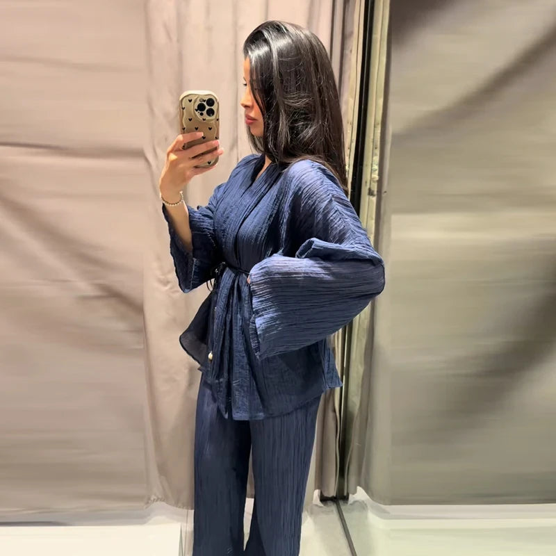 Conjunto loungewear texturizado