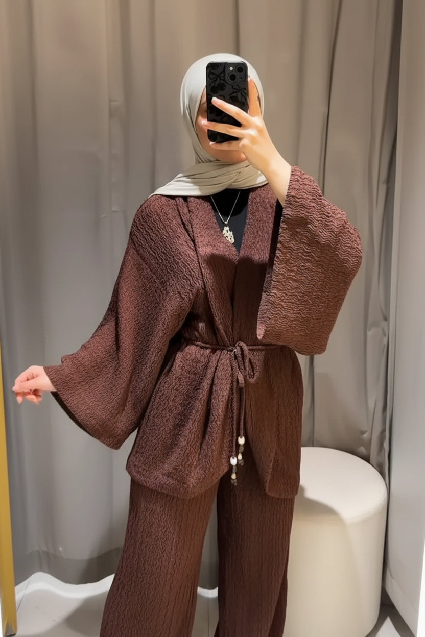 Conjunto loungewear texturizado