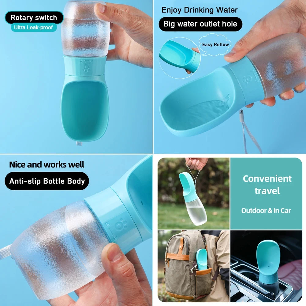 Botella de agua portátil para perros