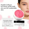 Pink Peptide Collagen Hydrogel Eye Patch, 60 parches contra arrugas para ojos hinchados, ojeras, hinchazón, arrugas y líneas finas, máscaras reafirmantes y descremadas.