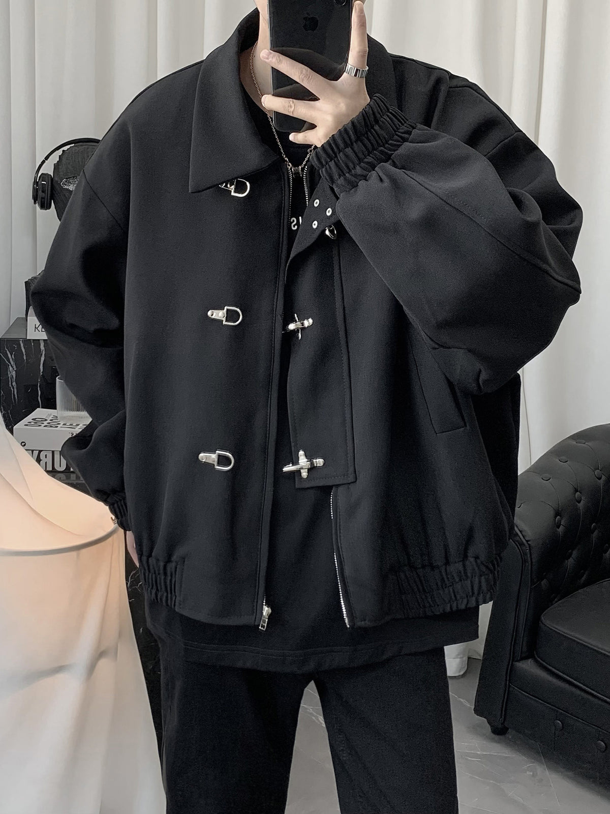 Chaqueta Corta para Hombre – Estilo Coreano, Diseño Moderno, Moda Urbana Otoño 2026