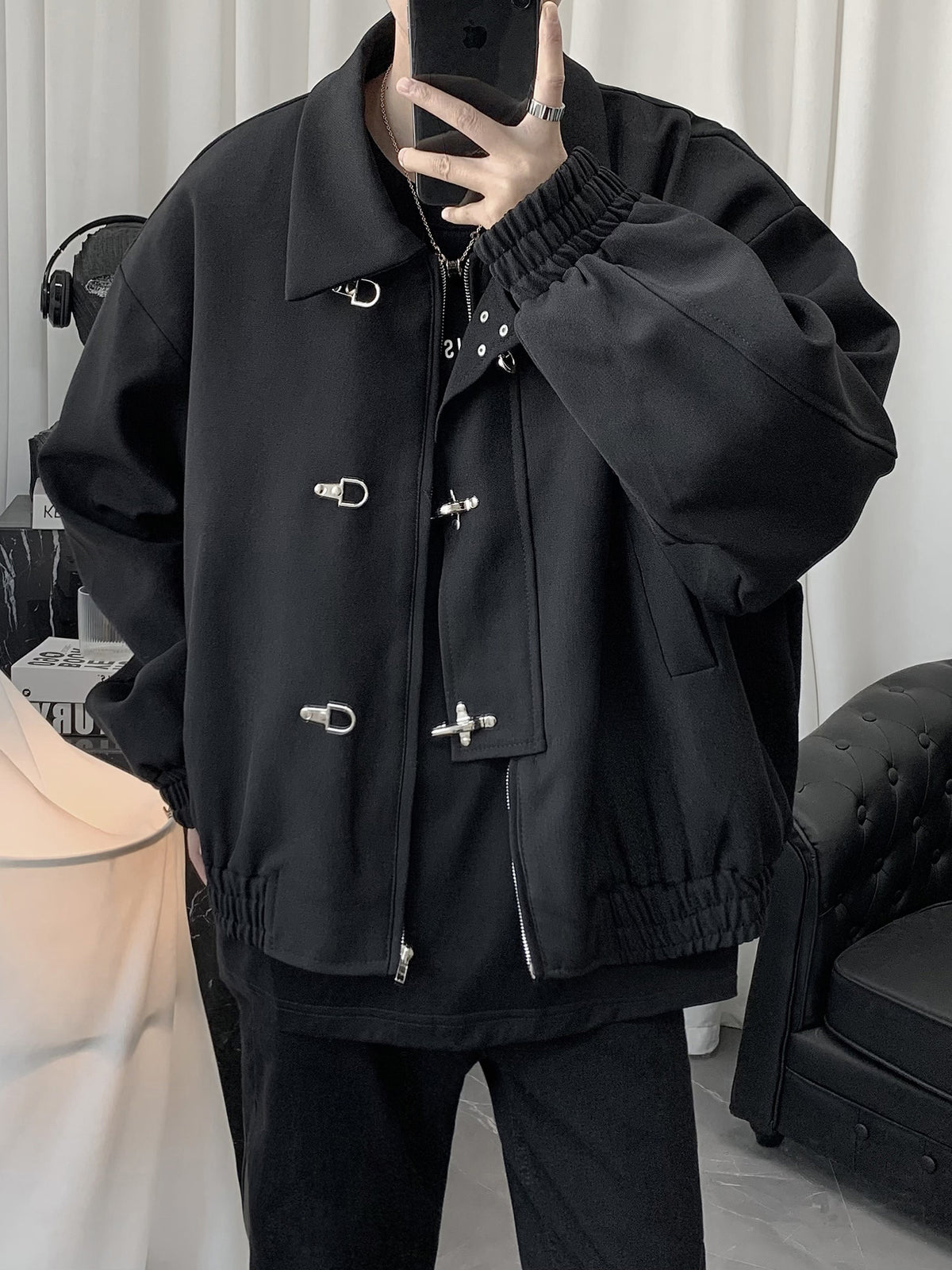 Chaqueta Corta para Hombre – Estilo Coreano, Diseño Moderno, Moda Urbana Otoño 2026