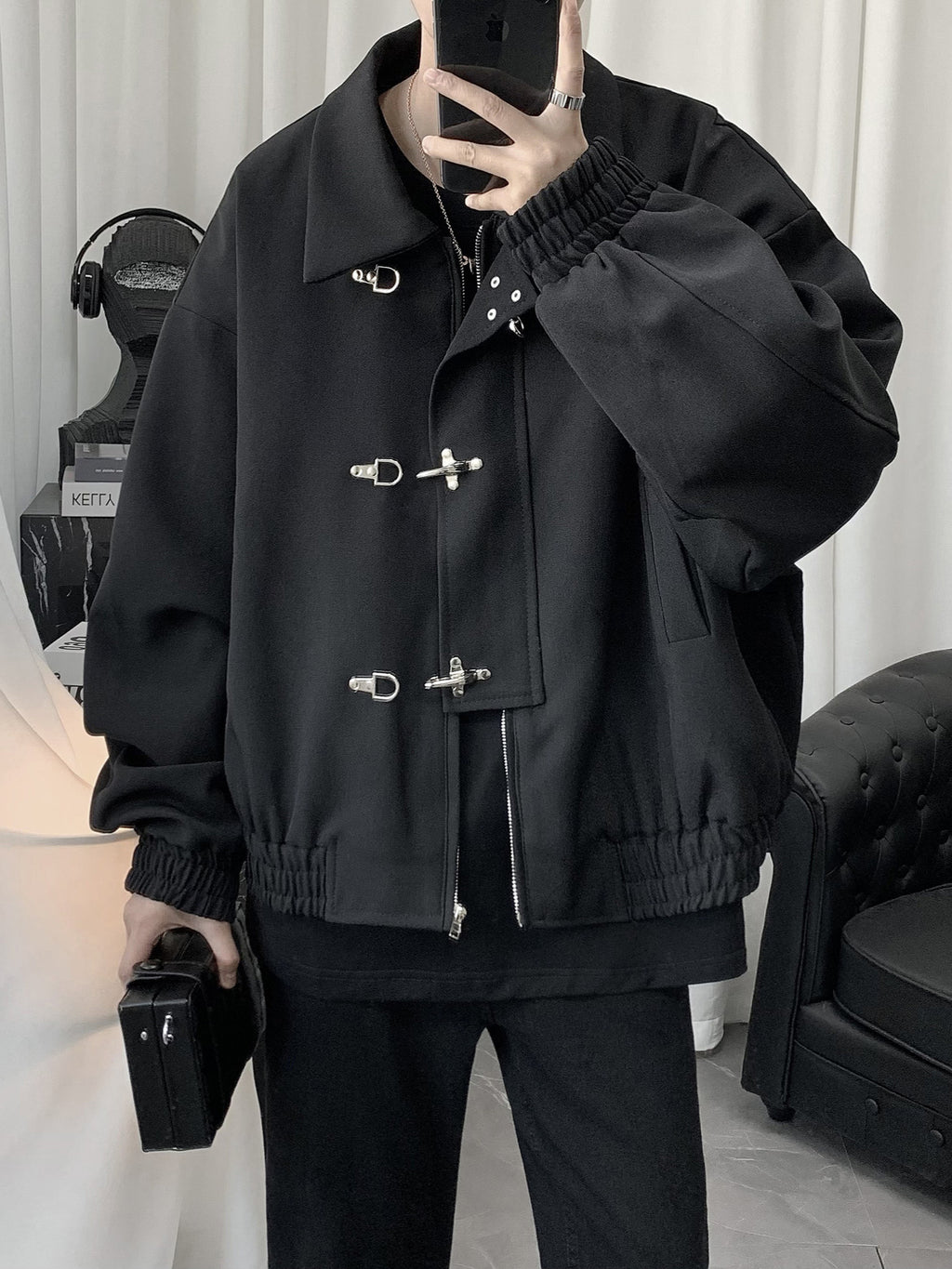 Chaqueta Corta para Hombre – Estilo Coreano, Diseño Moderno, Moda Urbana Otoño 2026