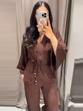 Conjunto loungewear texturizado