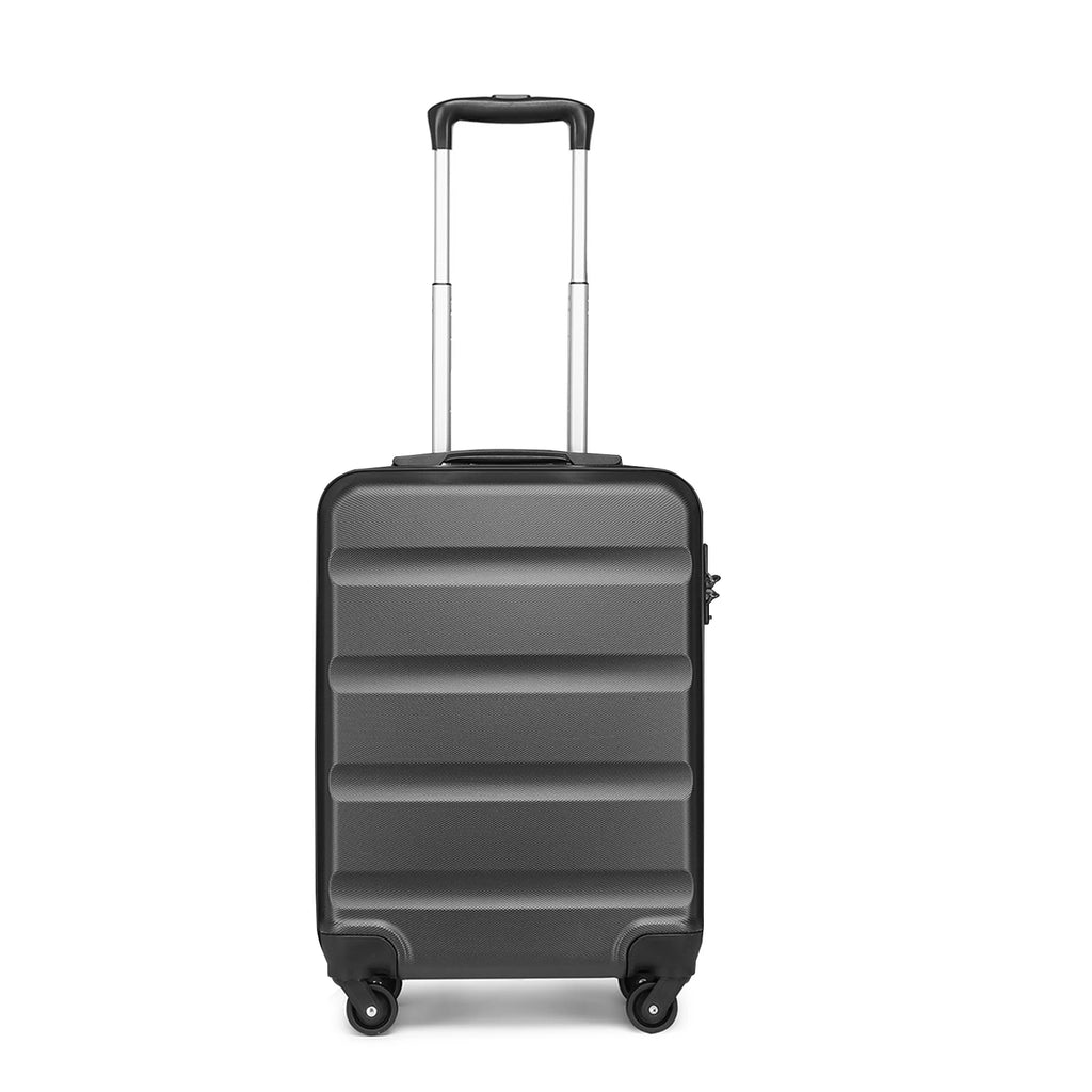 KONO Suitcase Lightweight hard case trolley suitcase with 4 twin wheels & TSA lock ABS material (S M L)