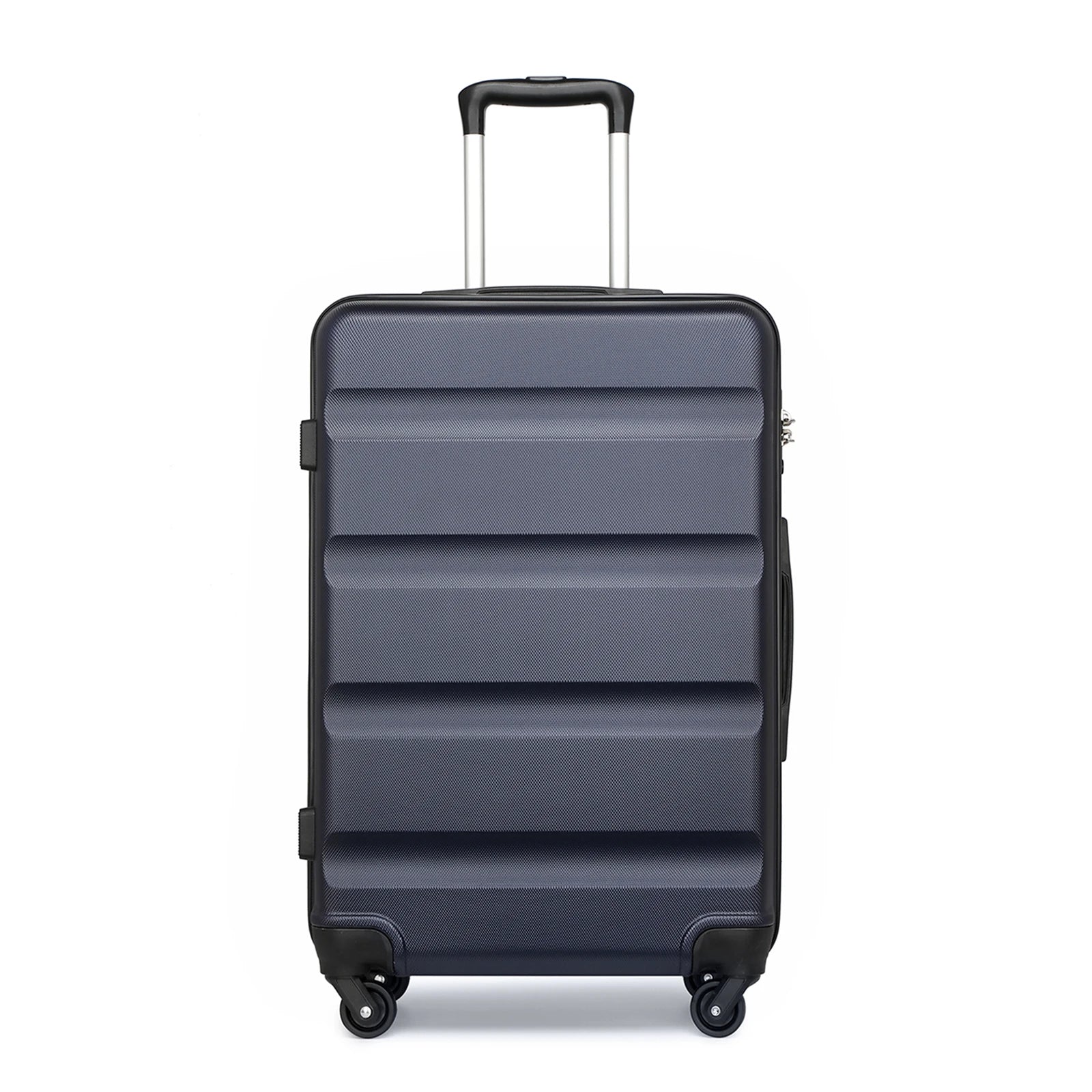 KONO Suitcase Lightweight hard case trolley suitcase with 4 twin wheels & TSA lock ABS material (S M L)