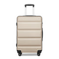 KONO Suitcase Lightweight hard case trolley suitcase with 4 twin wheels & TSA lock ABS material (S M L)