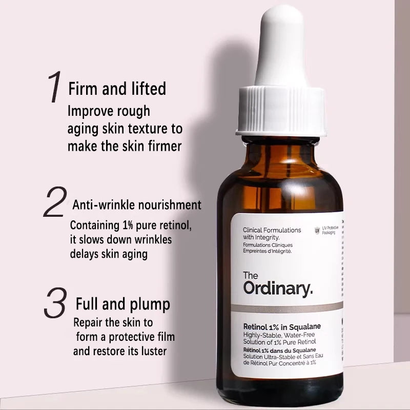 Sérum de Retinol 0.2% en Escualano 30ml – The Ordinary | Antiedad, Poros y Manchas