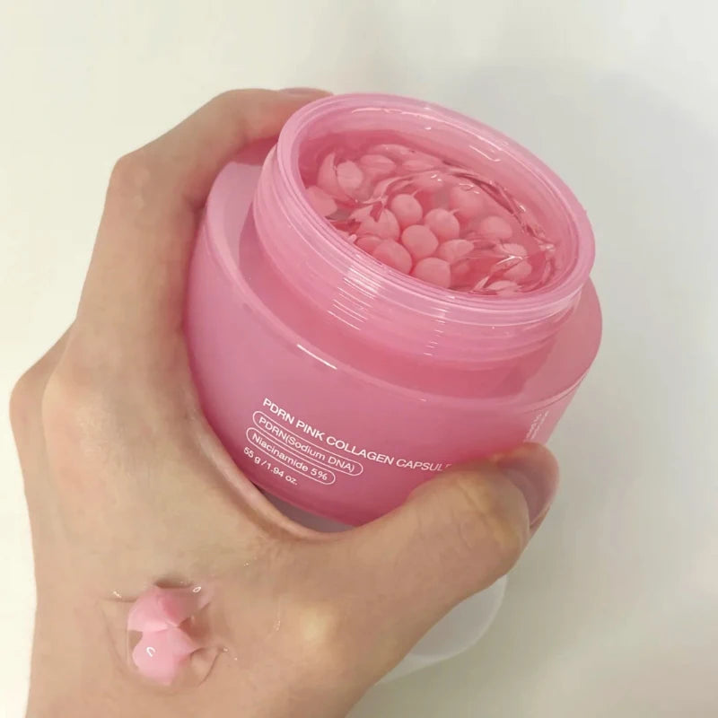 Crema Coreana PDRN Rosa de Colágeno con Niacinamida - Hidratante Facial Ligera para Tono Uniforme