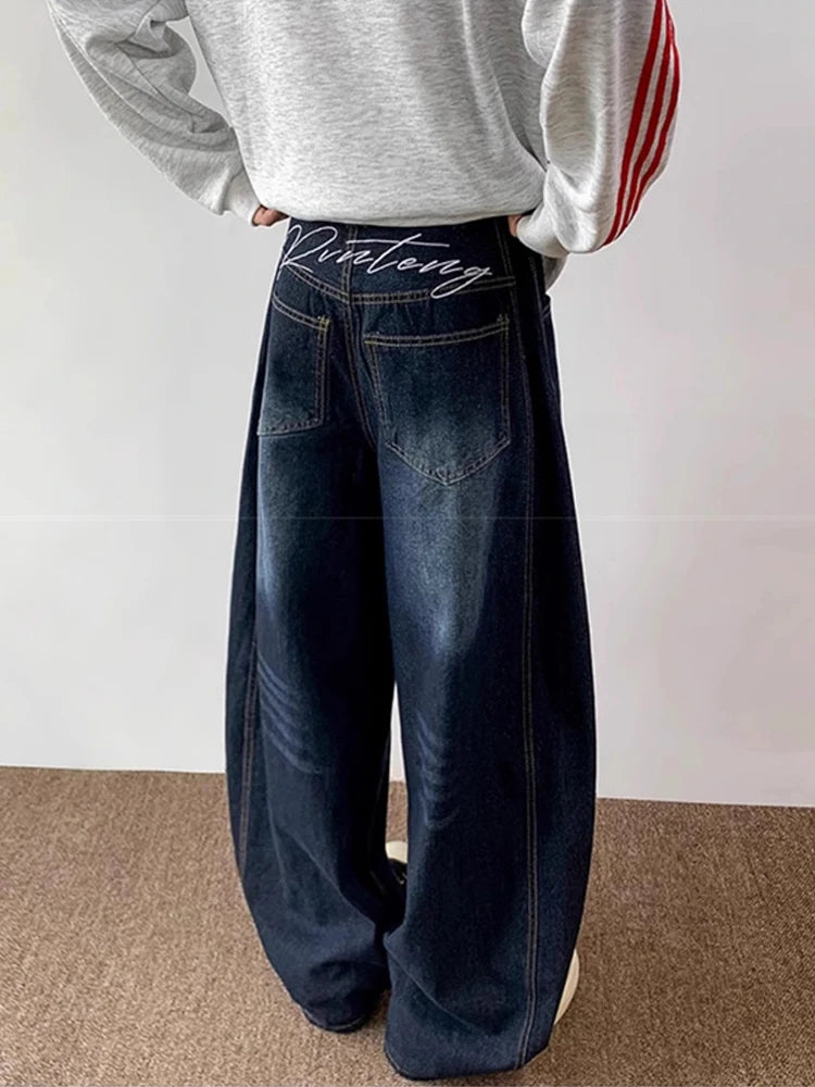 Pantalón Vaquero Baggy Estilo Gótico Y2K – Streetwear Hip Hop para Hombre
