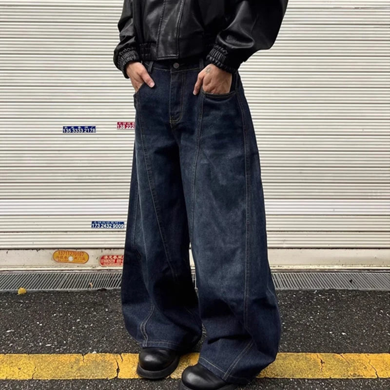 Pantalón Vaquero Baggy Estilo Gótico Y2K – Streetwear Hip Hop para Hombre