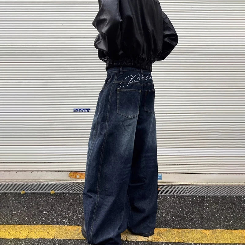 Pantalón Vaquero Baggy Estilo Gótico Y2K – Streetwear Hip Hop para Hombre
