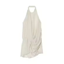 Chaleco plisado con cuello halter