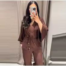 Conjunto loungewear texturizado